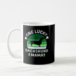 eine glückliche Dackel zum lustigen Ersten Patrick Kaffeetasse