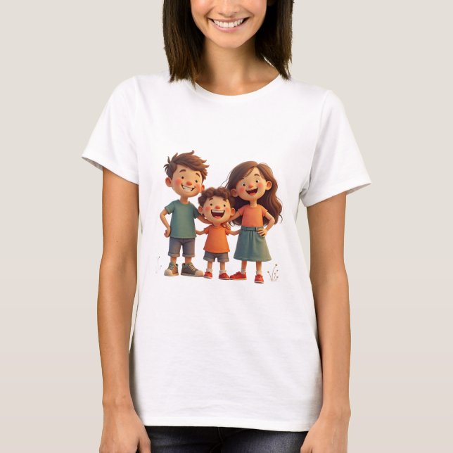 Eine glückliche Familie T-Shirt (Vorderseite)