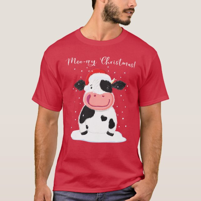 Eine glückliche Holsteinkühe wünscht Ihnen ein fro T-Shirt (Vorderseite)