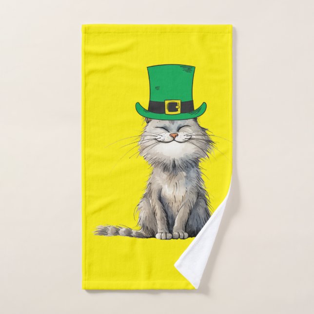 Eine glückliche irische Katze Handtuch (Handtuch)