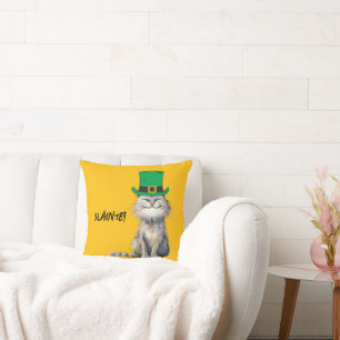 Eine glückliche irische Katze Kissen