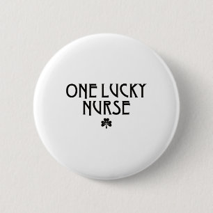 Eine Glückliche Krankenschwester St Patricks Day K Button