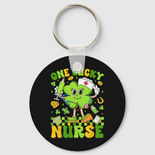 Eine Glückliche Krankenschwester St Patricks Day S Schlüsselanhänger