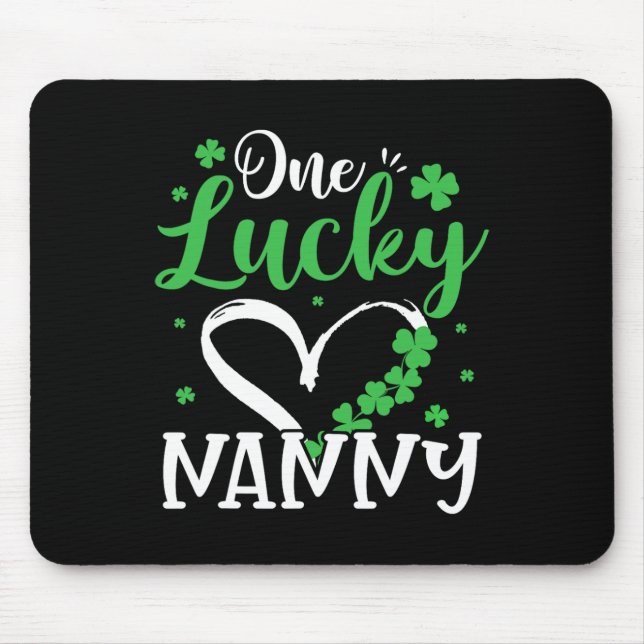 Eine glückliche Nanny St Patricks Day Irisches Grü Mousepad (Vorne)