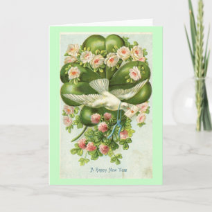 Eine glückliche Neujahrspinne 1908 Vintag Feiertagskarte