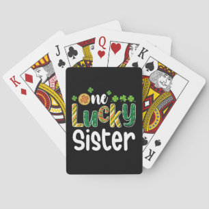Eine glückliche Schwester Matching Familie St Patr Spielkarten