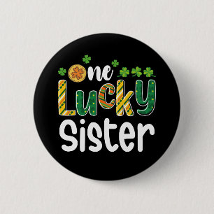 Eine glückliche Schwester passende Familie St. Pat Button
