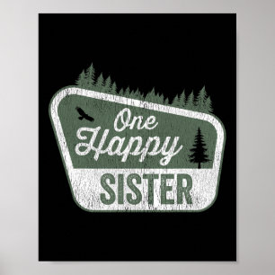 Eine glückliche Schwester passende Familien-Geburt Poster