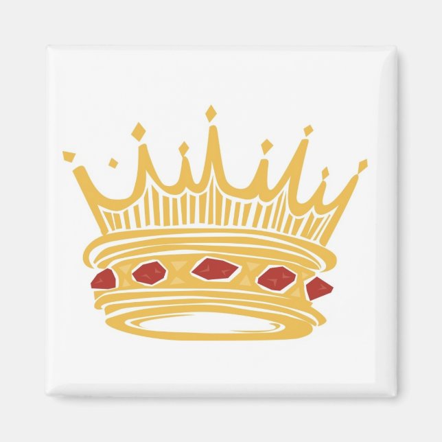 Eine goldene Krone mit Juwelen Magnet (Vorne)