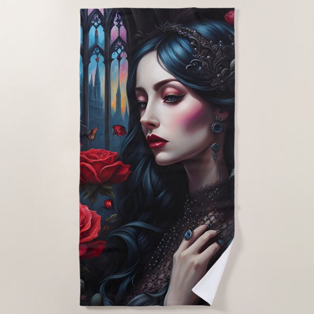 Eine Gothik Strandtuch (Vorderseite)