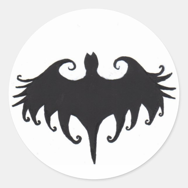 eine gotische Fledermaus Runder Aufkleber (Vorderseite)