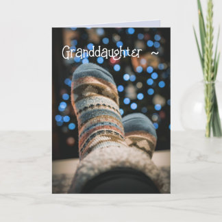 EINE GRANDAUGHTER-CHRISTMAS-KARTE DANKESKARTE
