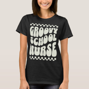 Eine Groovy School Nurse Retro Hippie Wavy für Sch T-Shirt
