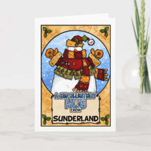 Eine große Blustery Umarmung von Sunderland Feiertagskarte