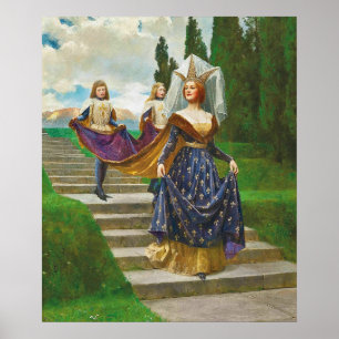 Eine große Dame, c. 1910 von John Collier Poster