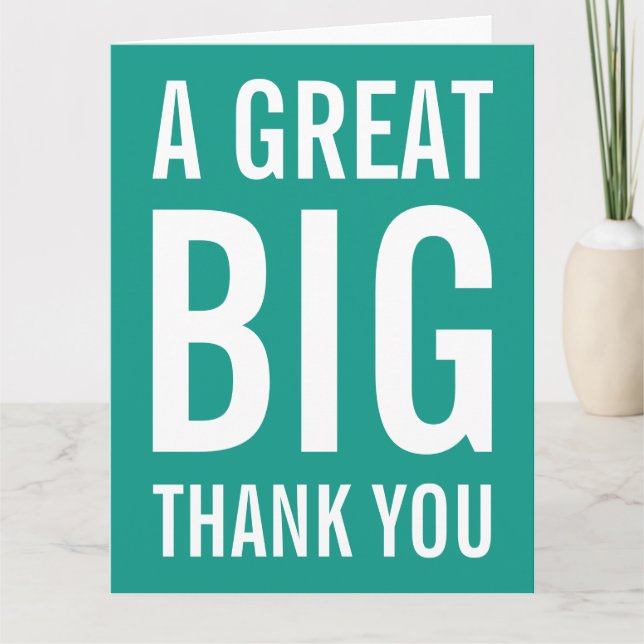 Eine große Dankeschön-Karte Karte (Vorderseite)