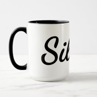Eine große Menge Stille und Koffein Tasse