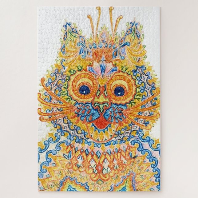 Eine große Mit Augen Katze, Louis Wain (Vertikal)