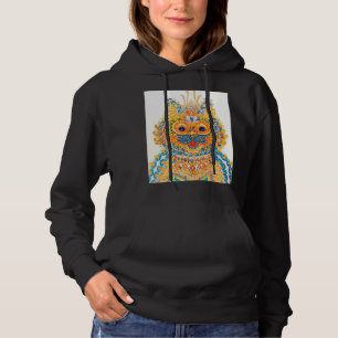 Eine große Mit Augen Katze, Louis Wain Hoodie