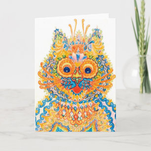 Eine große Mit Augen Katze, Louis Wain Karte