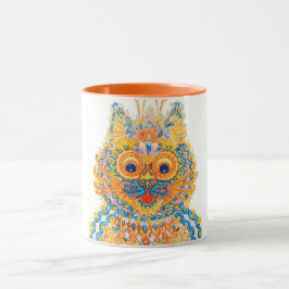 Eine große Mit Augen Katze, Louis Wain Tasse