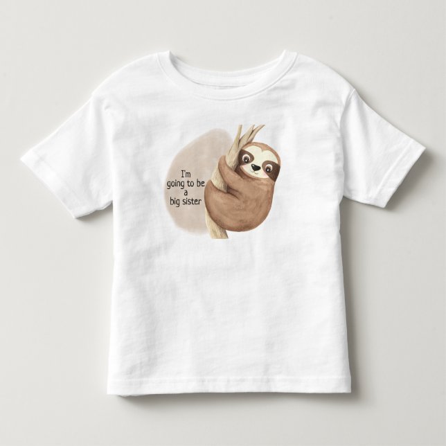 Eine große Schwester Niedlich Baby Sloth Kleinkind T-shirt (Vorderseite)