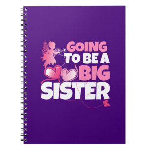 Eine große Schwester - Pink Fairy Hearts Notizblock