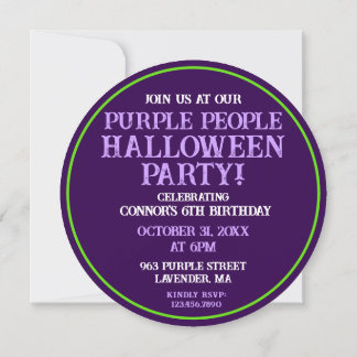 Eine große violette Party mit einem Auge Einladung
