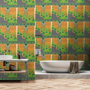 eine grüne und gelbe Wand