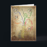 Eine grungy 18. Geburtstagskarte Karte<br><div class="desc">Grungy,  beunruhigt,  Geburtstagskarte. Der Vase und die Blumen werden vom Schreiben gemacht!</div>