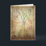 Eine grungy 18. Geburtstagskarte Karte<br><div class="desc">Grungy,  beunruhigt,  Geburtstagskarte. Der Vase und die Blumen werden vom Schreiben gemacht!</div>