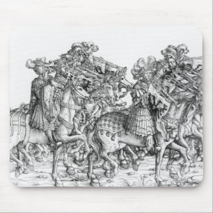 Eine Gruppe angebrachte Trompeter Mousepad
