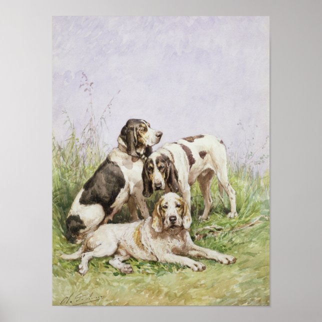 Eine Gruppe französischer Hunde Poster (Vorne)