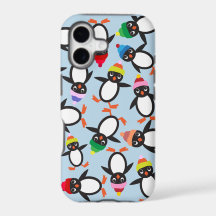 Eine Gruppe süßer Pinguine Collage Handyhülle