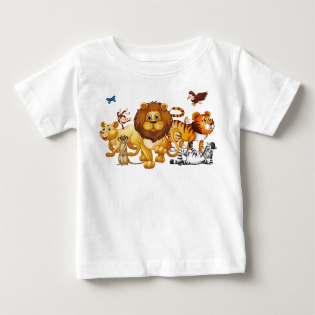 Eine Gruppe wild lebender Tiere Baby T-shirt (Vorderseite)