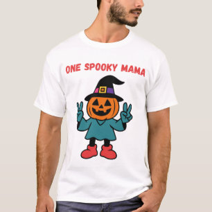 Eine gruselige Mama Halloween-Kürbis-Hexe Custom T-Shirt