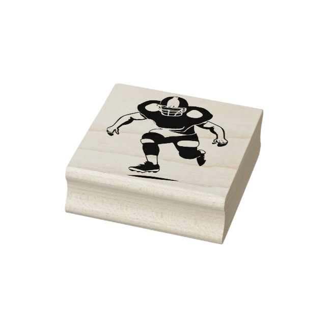 Eine Gummi-Briefmarke eines amerikanischen Fußball Gummistempel (Stempel)