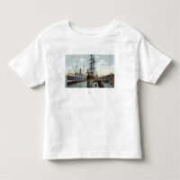 Eine Gurren-Bucht-Verschiffen-Szene am Dock