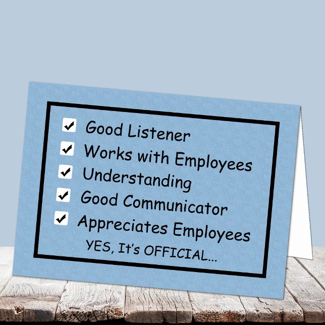 Eine gute Boss-Tageskarte Karte (Von Creator hochgeladen)