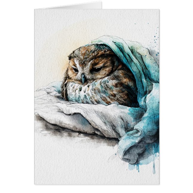 Eine gute Nickerchen-Grußkarte (Vorne)