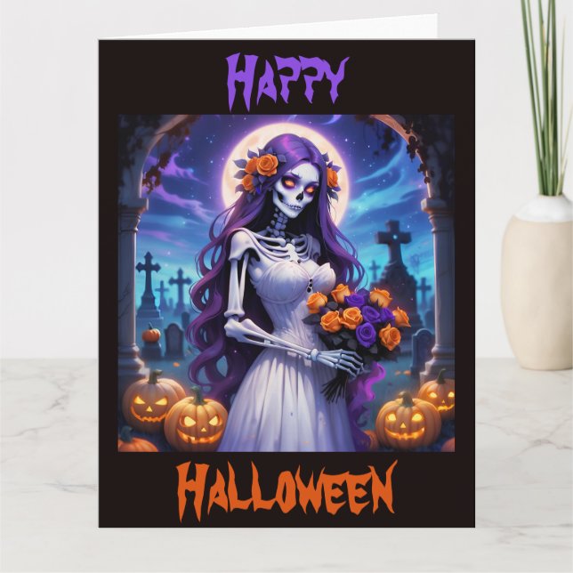Eine Halloween-Braut Karte (Vorderseite)