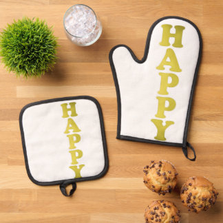 Eine Handklinke Ofenhandschuh & Topflappen-Set