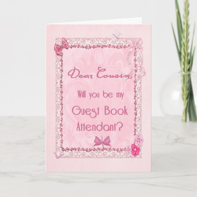 Eine handwerkliche Look Gästebuch Einladung (Vorderseite)