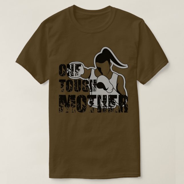 Eine harte Mutter Mama Starkes Boxen Fitness Gym V T-Shirt (Design vorne)