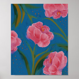 Eine hawaiianische Blumenlandschaft Poster