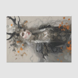 Eine heidnische Göttin mit Antlern entweiden Seidenpapier