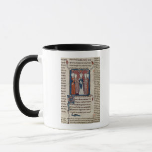 Eine Heirat-Szene, von 'Decrets de Gratien' Tasse