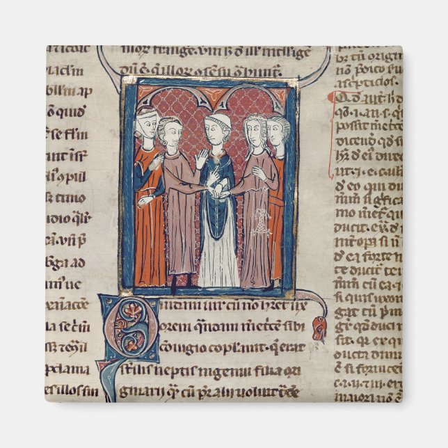 Eine Heiratsszene aus "Decrets de Gratien" Magnet (Vorne)