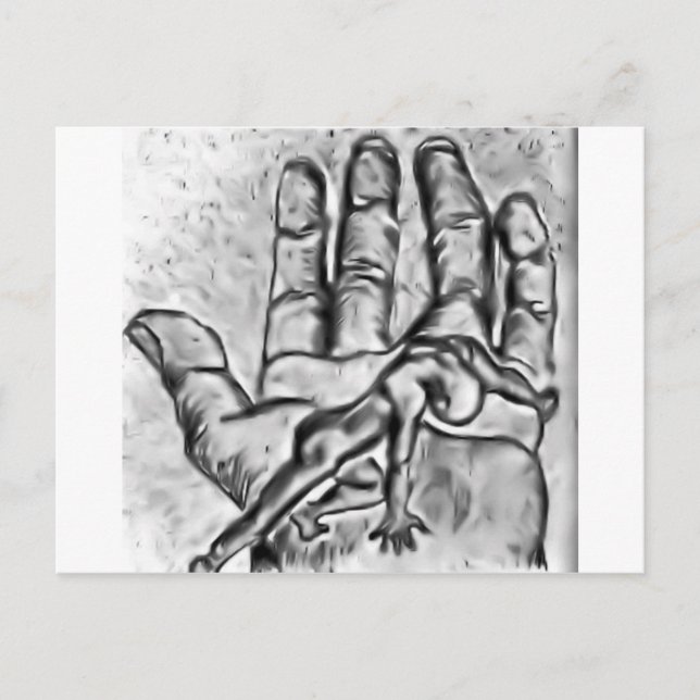 eine helfende Hand Postkarte (Vorderseite)