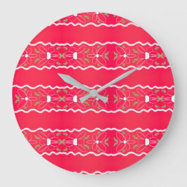 Eine helle, blumengeschmückte Uhr